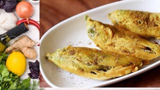 Aaloo bhare Mirchi VadaRajasthani Mirch Vada Recipe 🤤chatpata Aloo bhra mirch pakodadelicious 🤤😍🫶 [upl. by Benil287]