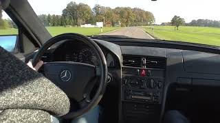 Driving 1995 MercedesBenz W202 C180 in autumn 2024  W202 C180 fahren im Herbst 2024 [upl. by Eiramait]