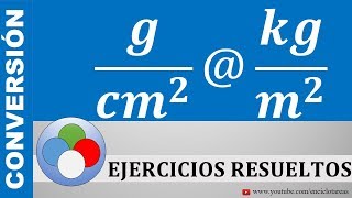 Conversión de gcm2 a kgm2 [upl. by Ylloh]