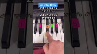 Industry Baby By Lil Nas X Piano Easy Tutorial pianotutorial shorts pianocover pianomusic [upl. by Leamiba]