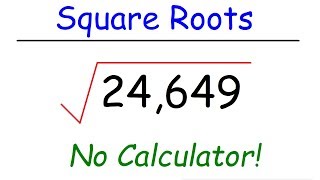 How To Find The Square Root of Large Numbers Mentally [upl. by Firestone]