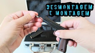 Mini Arma Colt 1911  Desmontagem e Montagem Miniature Gun [upl. by Klump19]