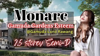 Monarc 25storey semi detached house in Gamuda Gardens Esteem Rawang by Gamuda Land [upl. by Yrennalf]