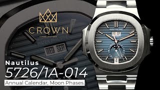 Patek Philippe Nautilus 57261A014 Annual Calendar Moon Phases  CROWN REVIEW 4K [upl. by Tnecniv]