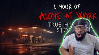 1 Hour of Rainy Alone at Work Horror Stories Vol 1 REACTION [upl. by Zetneuq]