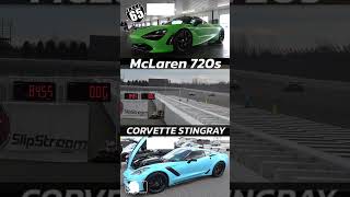 ZR1 Corvette Stingray vs McLaren 720s 65mph Roll start Drag race [upl. by Hnacogn]