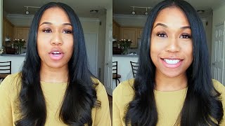 Microlinks on Short Relaxed Hair Using 1 Bundle [upl. by Ru]