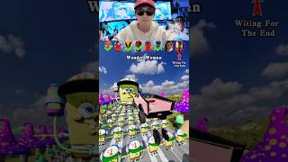 Super Heros Cars vs 1000 Super SpongeBob vs Jump Challenge🚘 shorts beamngdrive [upl. by Geiss]