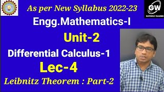 Lec4 I Unit2 I Leibnitz Theorem  AKTU EnggMaths1 I by Gulshan Sir [upl. by Zoldi332]