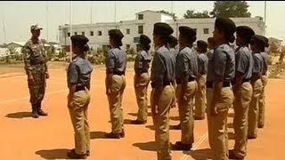 CRPF trains girls rescued from Maoists [upl. by Llemert]