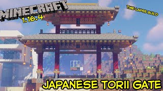 Japanese Torii Gate Timelapse Build  Minecraft 1164 [upl. by Goff]