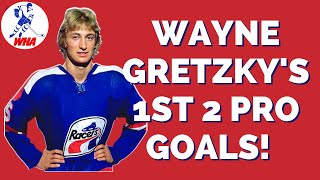 Wayne Gretzky First Two Pro Goals with the WHA Indy Racers [upl. by Estelle242]