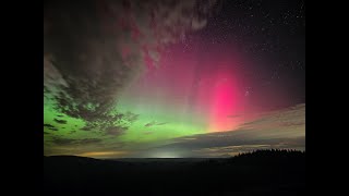 Aurora Borealis and Star Timelapse DSLR Oct 7 2024  Clatsop Forest Oregon [upl. by Acus610]