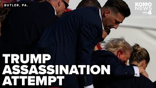 Trump survives assassination attempt [upl. by Nywroc]