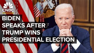 President Biden addresses the nation following Donald Trumps presidential election win —1172024 [upl. by Neville]