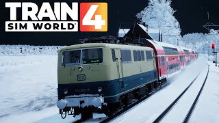 RE im Schnee  BR 111 amp Dostos als nächtlicher Regio  TSW 4 [upl. by Racso]