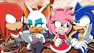 AMYS MARRIAGE PROPOSAL Sonic Amy Knuckles and Rouge play 4 player Chained Together [upl. by Greenburg287]