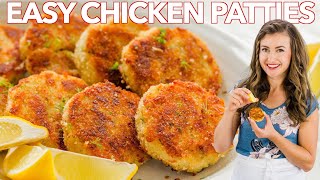 CHICKEN PATTIES  Leftover CHICKEN Recipe [upl. by Sineray268]