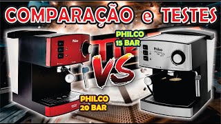 COMPARAÇÃO DA CAFETEIRA EXPRESSO PHILCO 20BAR X CAFETEIRA EXPRESSO PHILCO 15BAR [upl. by Yffat]