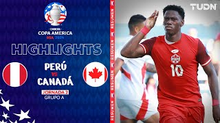 HIGHLIGHTS  Perú vs Canadá  Copa América 2024  J2  TUDN [upl. by Tigges]