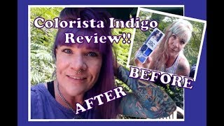 Colorista Indigo LOreal Paris SemiPermanent Hair Color Tutorial and Review [upl. by Akcirahs]