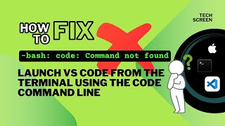 Solve the error when opening VS Code from terminal  code Command not found [upl. by Clerc]