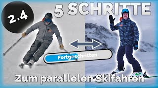 5 Schritte vom Schneeflug zum parallelen Skifahren  Skifahren lernen [upl. by Enajaras]