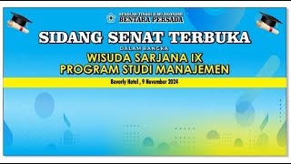 WISUDA SARJANA IX STIE BENTARA PERSADA [upl. by Matthias676]