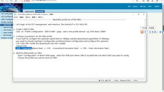 Bind BDA profile for EPON ONU On VSOl OLT From WEB [upl. by Ecylla]