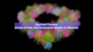 LIVENODING Stylized Forest Using Geometry Nodes and mTree Addon [upl. by Ahsena]