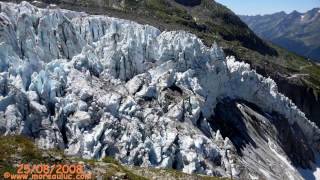 Glacier dArgentière  Chute de séracs  Rive droite 20082009 [upl. by Jennica]