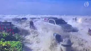 Rogue wave hits California beach [upl. by Netsruk824]