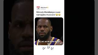 Rômulo Mendonça soltou a voz na NBA para LeBron Jokic e muito mais 🗣️🎤 shorts [upl. by Riamu]