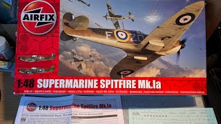 Supermarine Spitfire Mk1a 148 scale Airfix [upl. by Peedus334]