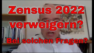 Zensus 2022 verweigern Bei diesen Fragen [upl. by Zebedee]