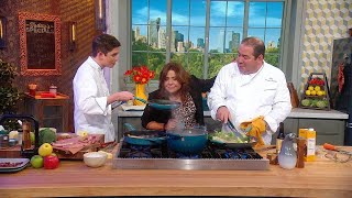 Watch Chef Emeril Lagasse  His Son EJ Compete In a 5Ingredient Cooking Challenge [upl. by Conyers223]