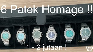 6 Patek Nautilus  ⭐️ Jam Homage Best ⭐️ 1  2 jutaan Terbaik [upl. by Hilliary]