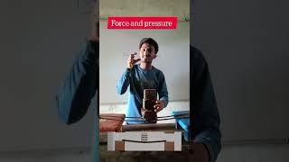 Force and pressure । science physics shortvideo [upl. by Epps]