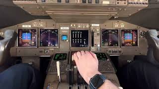 Cockpit view BOEING 747 heavy TAKEOFF from JFK Airport tower amp pilot radio talks [upl. by Hairu]