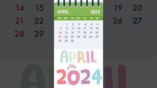 april calendar 2024 printable 📅 Calendar 365 📅 [upl. by Ynittirb402]