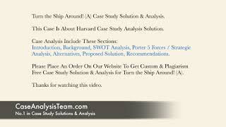 Turn the Ship Around A Case Study Solution amp Analysis [upl. by Mosby]