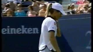 Serena Williams vs Justine Henin  2001 US Open R4 Highlights [upl. by Winzler289]