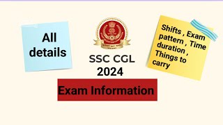 SSC CGL 2024 Exam information and full details  Exam information in Tamil [upl. by Sinnod]