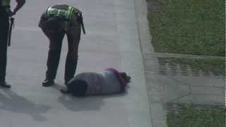 Drunk woman passed out in the street and cops walk away [upl. by Giustino]