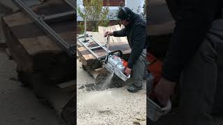 🪵 Chainsaw Mill Stihl MS 881 amp Walnut woodworking handmade diy [upl. by Geno724]