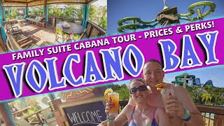 Volcano Bay  Family Suite Cabana Tour  PRICES amp PERKS  Universal Orlando Planning [upl. by Nolyarg]