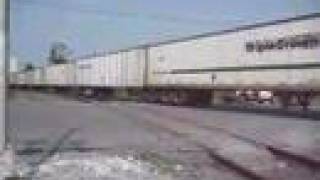 Amtrak Express Freight amp RoadRailer Vans on Southwest Chief in Watrous New Mexico Oct 2002 [upl. by Aida]