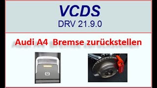 VCDS Bremse zurückstellen  Audi A4 B8 Bremsen hinten wechseln EPB [upl. by Pauline]