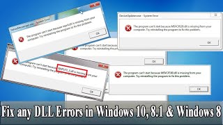 How To Fix ALLDLL Files Missing Error In Windows [upl. by Eissed499]