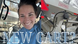 A New Cart New babies amp New Visitor too  life on a farm vlog  femalefarmer hay [upl. by Paehpos286]